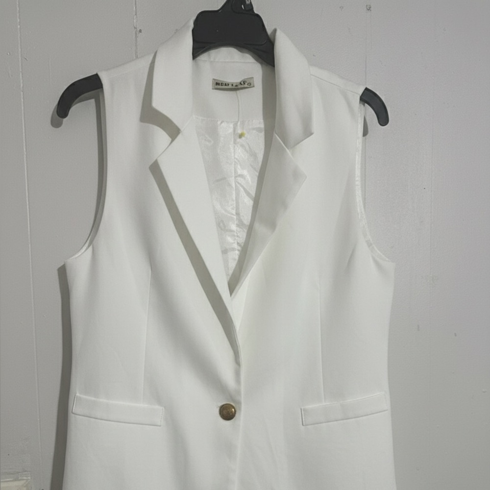 New Look Elegant White Vest